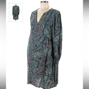 Seraphine Boho Paisley Maternity & Nursing Smock Dress